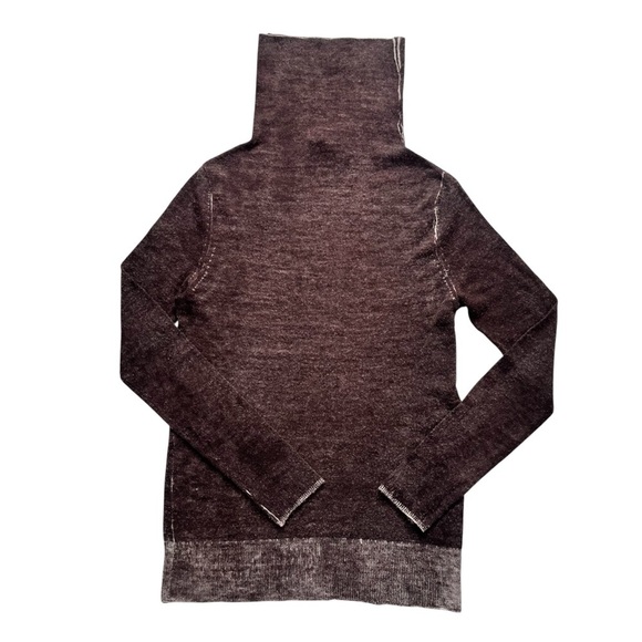 PAYCHI GUH 100% Mongolian Worsted Cashmere Turtleneck Size L M Luxury - Picture 4 of 7